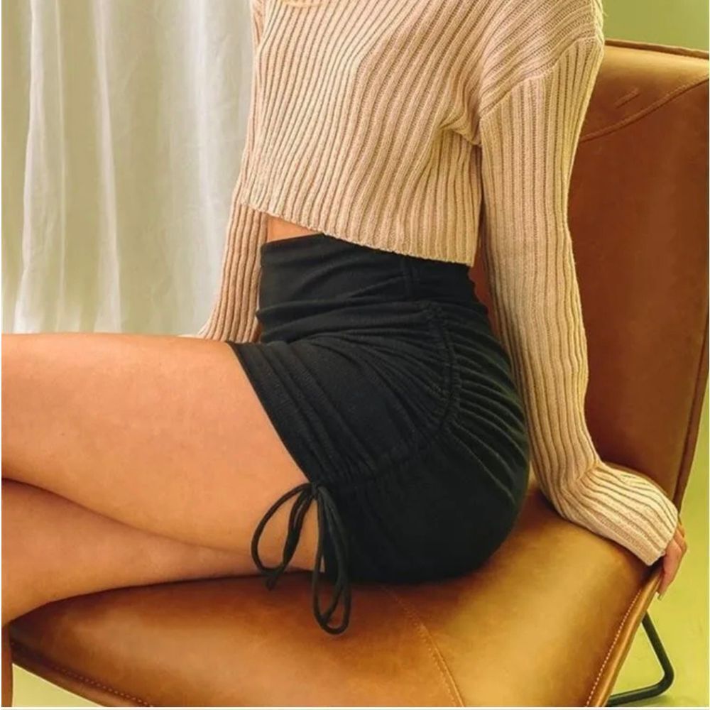 Women Lady Sexy Casual Mid Waist Mini Skirt Stretch Office Bodycon Club Dress US - Picture 5 of 7